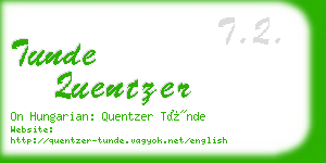 tunde quentzer business card